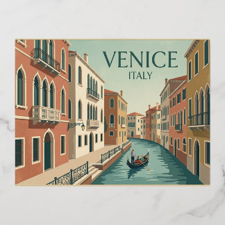 Venice Italy Vintage Travel Postcard