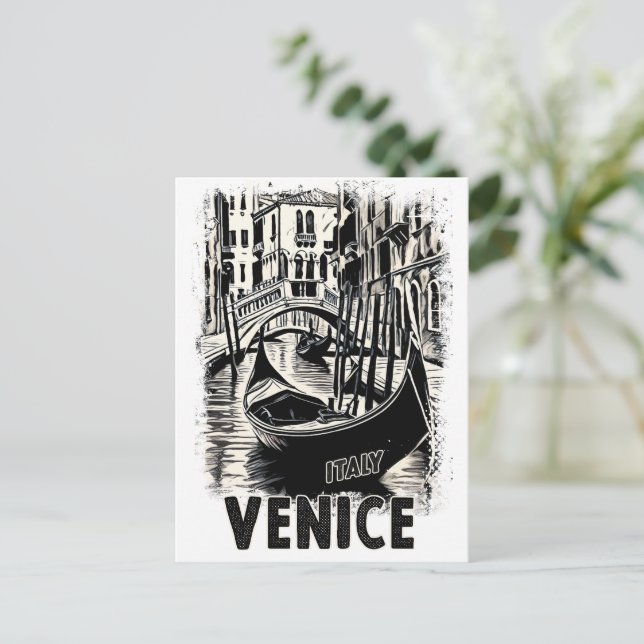 Venice Italy Vintage Travel Postcard Retro Art (Standing Front)