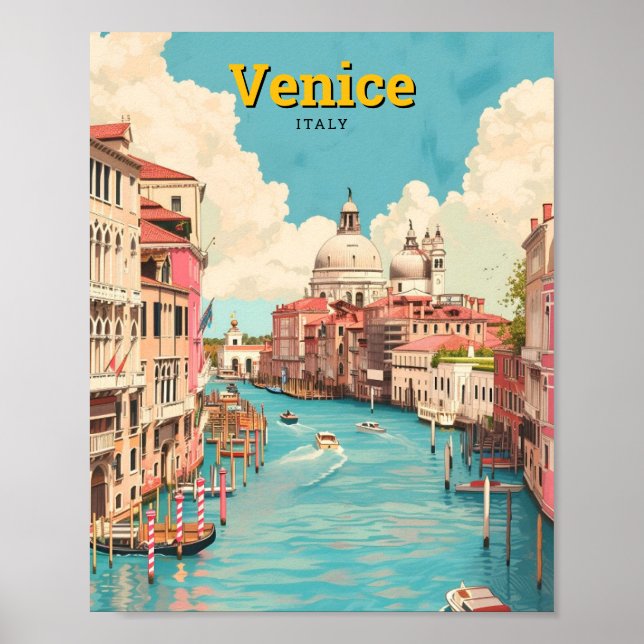 Venice Italy Vintage Travel  Poster (Front)