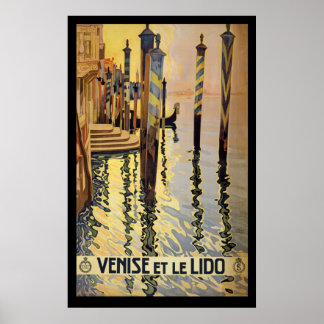 Venice, Italy Vintage Travel Poster