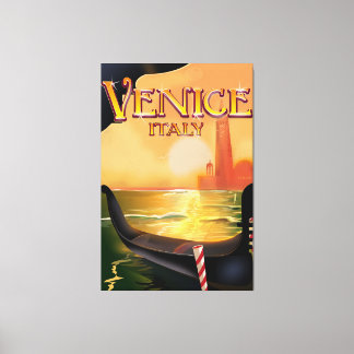Venice, Italy vintage travel poster Canvas Print