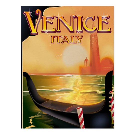 Venice, Italy vintage travel poster Postcard