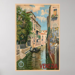 Venice Italy Vintage Travel Poster Print