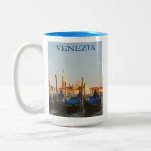 Venice Italy Vintage Travel Poster Two-Tone Coffee Mug