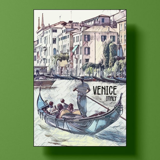 Venice Italy Vintage Travel Retro Postcard Art Poster (Creator Uploaded)