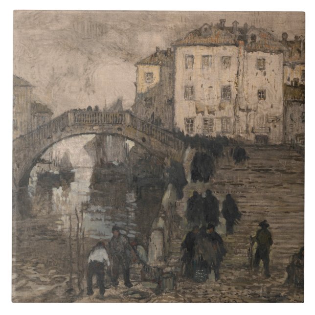 Venice, Italy (Vintage Venetian Landscape) Tile (Front)