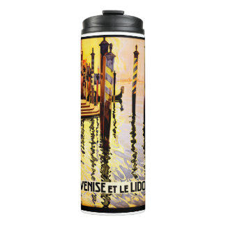 Venice Lido vintage travel poster Thermal Tumbler