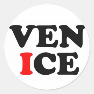 VENICE LOGO CLASSIC ROUND STICKER