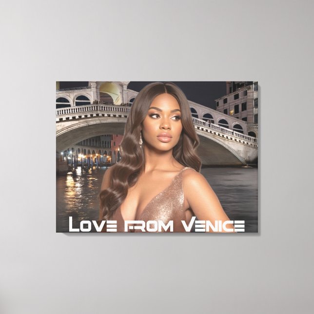 VENICE - LOVE FROM VENICE CANVAS PRINT (Front)