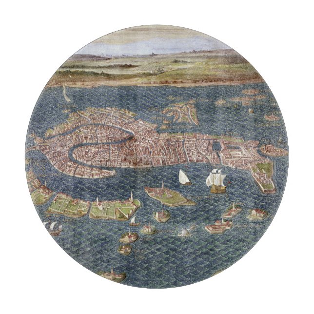 VENICE: MAP, 16TH CENTURY CUTTING BOARD (Front)