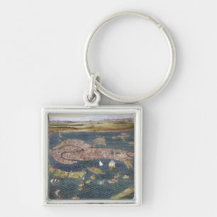 VENICE: MAP, 16TH CENTURY KEY RING