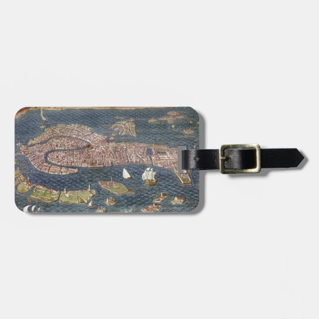 VENICE: MAP, 16TH CENTURY LUGGAGE TAG (Front Horizontal)