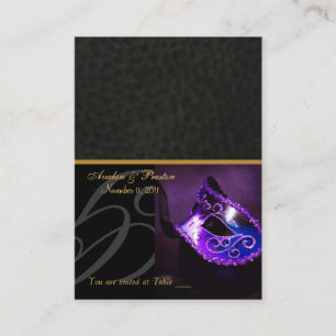 Venice Masquerade Mask Purple Placecard