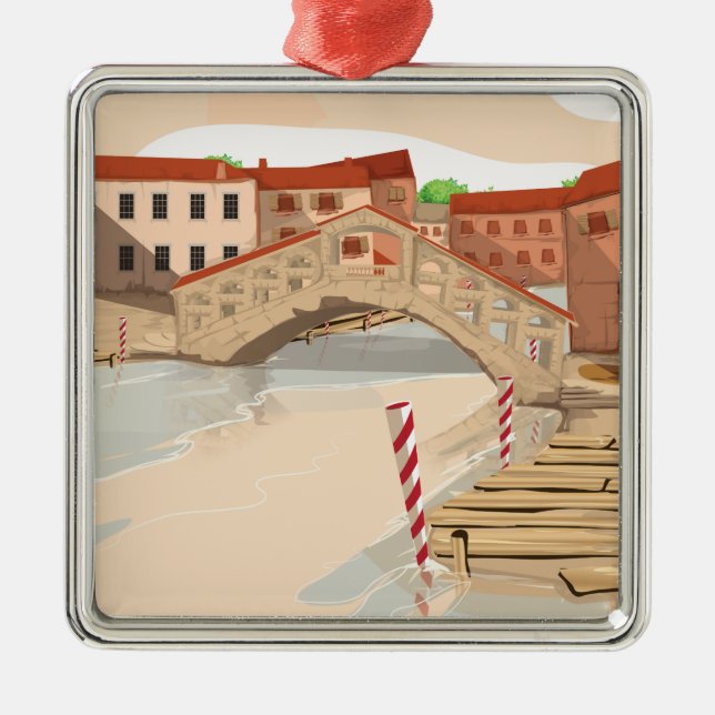 Venice Metal Tree Decoration (Front)