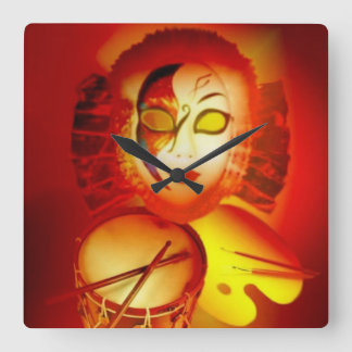 Venice Moon Drummer Wall Clock