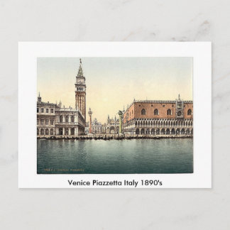 Venice Piazzetta Italy 1890's Postcard
