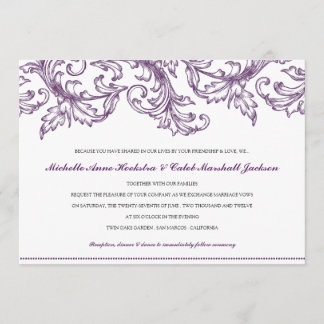 Venice (Purple) Wedding Invitation