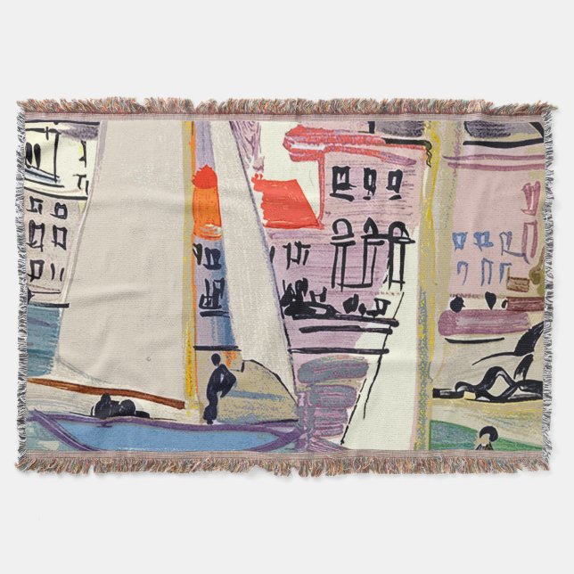 Venice Raoul Dufy Throw Blanket (Front)