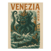 Venice Sea Monster Attack - Vintage Kaiju Travel