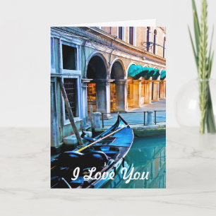 Venice Special Alley with Love Quote Card