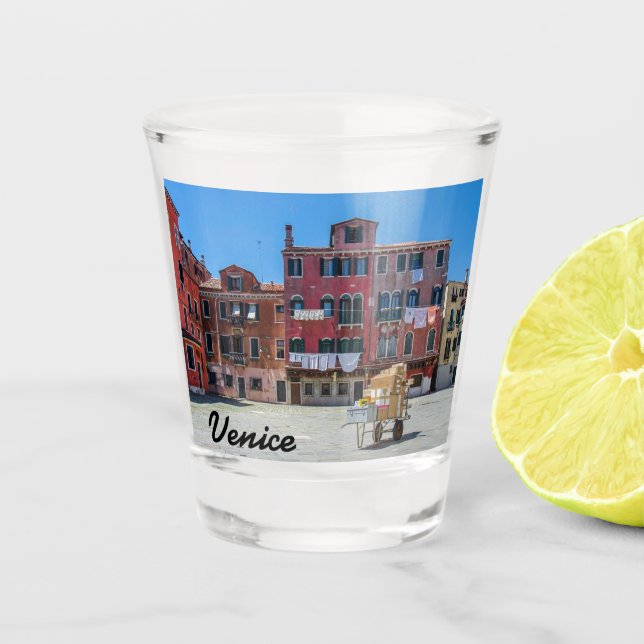 Venice square shot glass (Front)