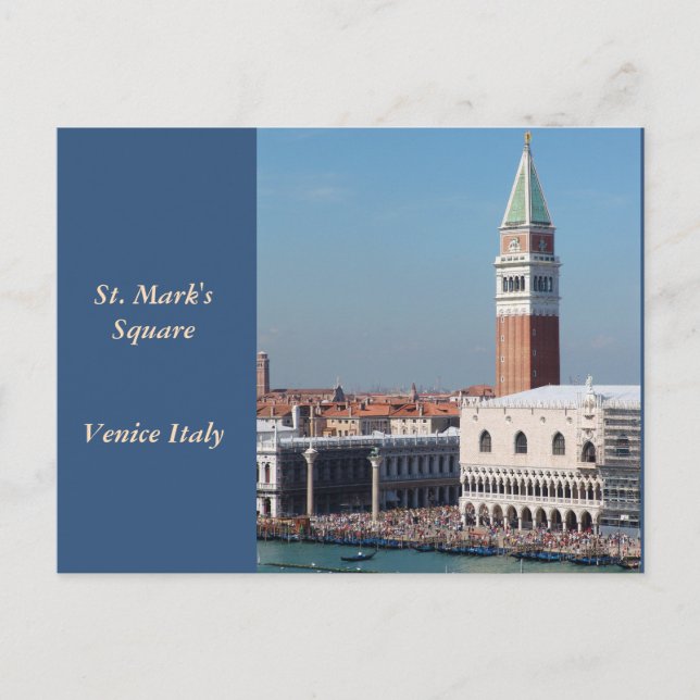 Venice, St. Mark's Square photography, Grand Canal Postcard (Front)
