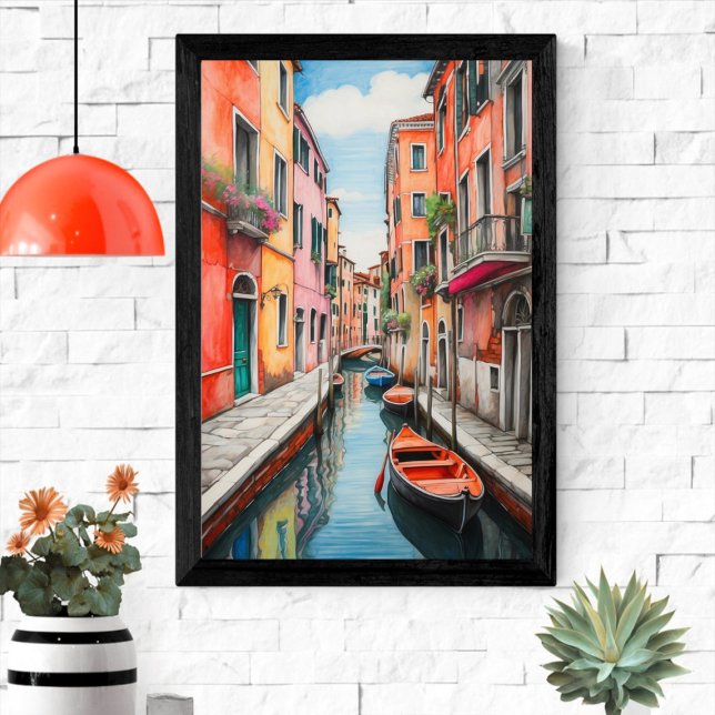 Venice Street Illustration Poster (Creator Uploaded)