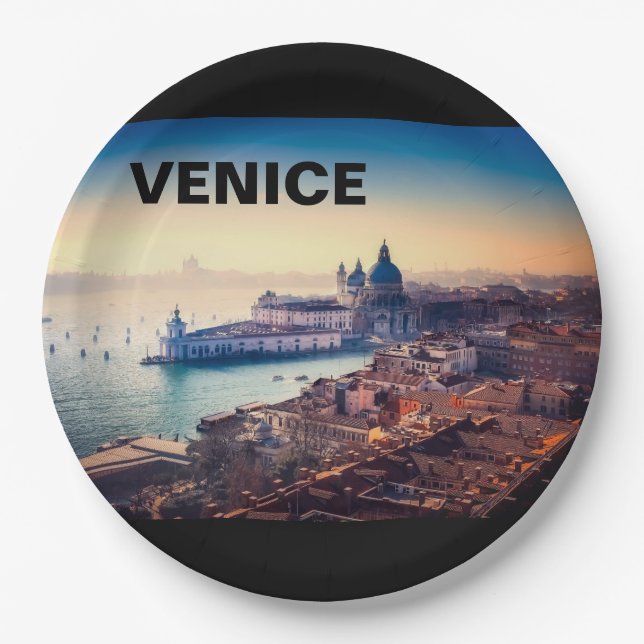 Venice Summer Paper Plate (Front)