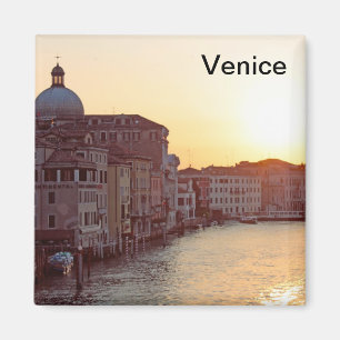 Venice,Sunset on the canal grande Magnet