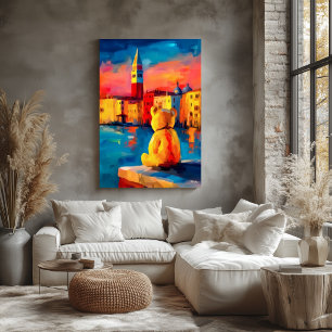 Venice Teddy Fauvist Sunset Canal Print