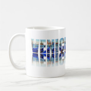 Venice text with reflection coffee mug