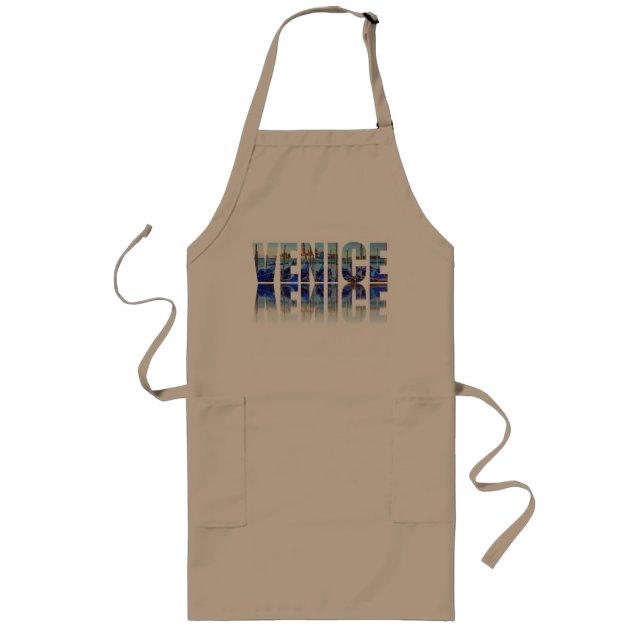 Venice text with reflection long apron (Front)
