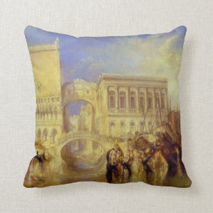 Venice, the Bridge of Sighs by J. M. W. Turner Cushion