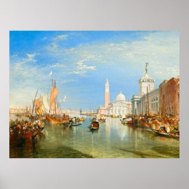 Venice. The Dogana and San Giorgio Maggiore Turner Poster (Front)