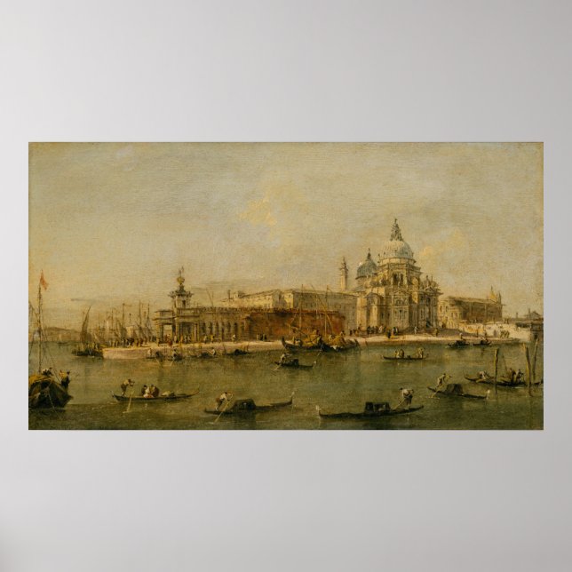 Venice The Dogana and Santa Maria della Salute Poster (Front)