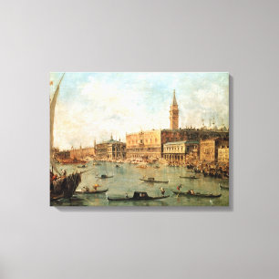 Venice: The Doge's Palace and the Molo from the Ba Canvas Print