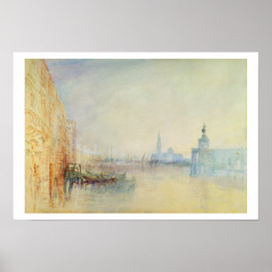 Venice, The Mouth of the Grand Canal, c.1840 (w/c Poster