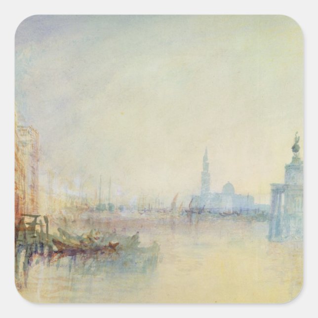 Venice, The Mouth of the Grand Canal, c.1840 (w/c Square Sticker (Front)