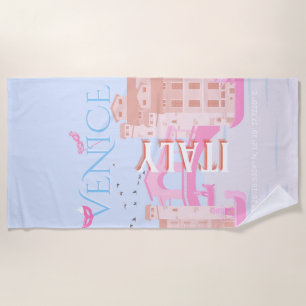 Venice Travel Art, Italy, Travel Art Beach Towel