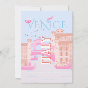 Venice Travel Art, Italy, Travel Art Holiday Card