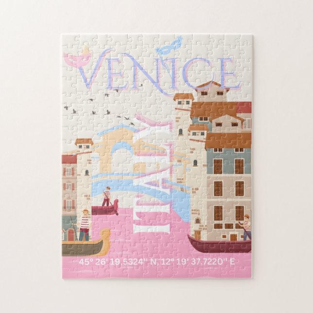 Venice Travel Art, Italy, Travel Art Jigsaw Puzzle (Vertical)