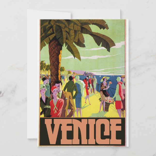 Venice Travel Artwork Invitation (Front)