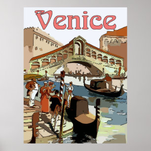 Venice Travel Poster, add text Poster