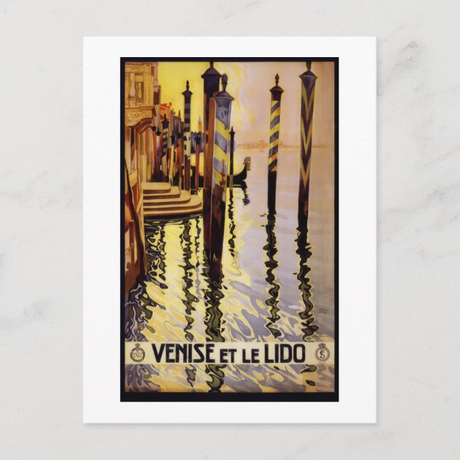 Venice Travel  Poster Postcard (Front)