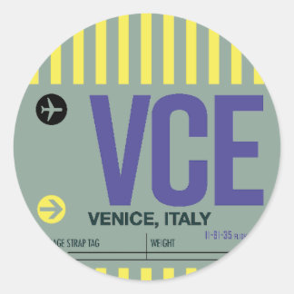 Venice - Travel Tag Round Sticker