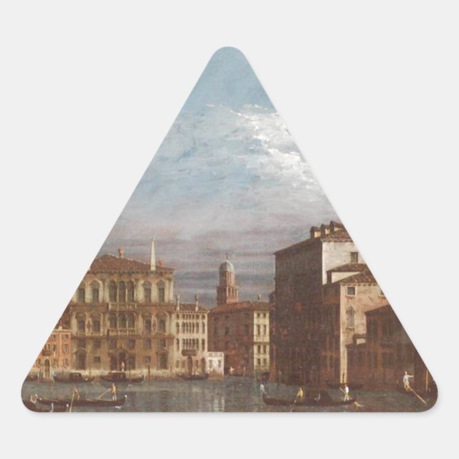 Venice Veduta by Bernardo Bellotto Triangle Sticker (Front)