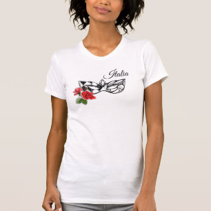 *~* Venice Venetian Mask and Rose Italy Italia T-Shirt