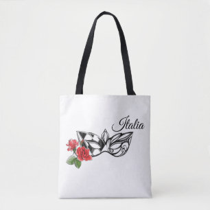 *~* Venice Venetian Mask and Rose Italy Italia Tote Bag