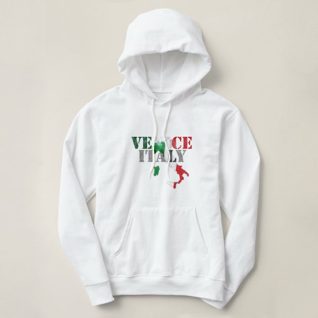 Venice Venezia, Italy Gifts. Italia Watercolor Art Hoodie (Design Front)