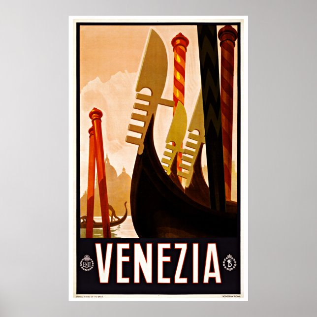 Venice Venezia Italy - Vintage Travel Posters (Front)